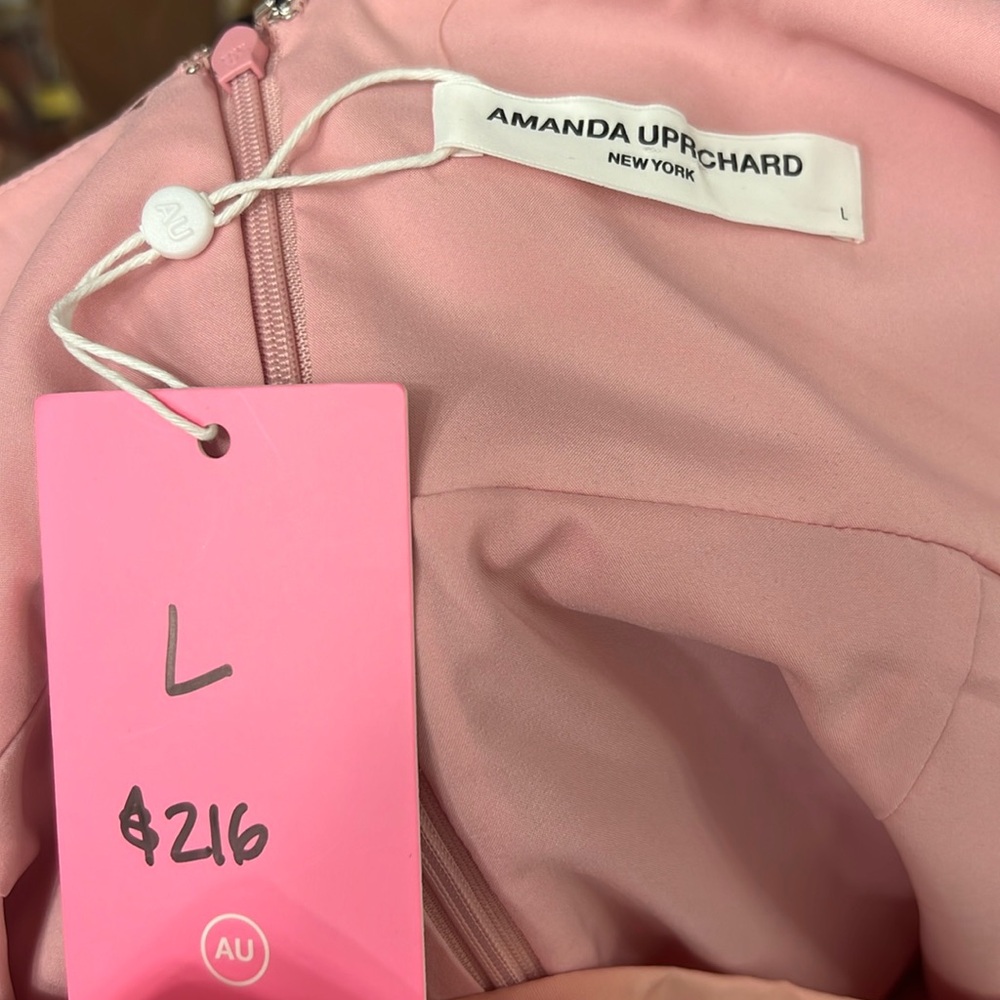 Amanda Uprichard pink Grady dress. Size large.NWT - Picture 6 of 7